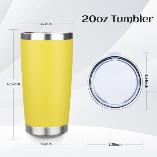 StarSpeed 20oz Stainless Steel Travel Coffee Tumbler,Yellow