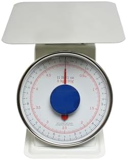 TrueCraftware- 11 lb. Mechanical Kitchen Flat Platform Weighing Food Scale- Heavy Duty Portion Control Mechanical Kitchen and Food Scale Industrial Dial Scale for Kitchens and Restaurants