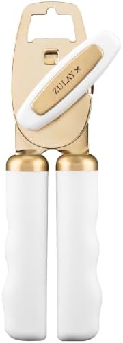 Zulay Kitchen Manual Can Opener Heavy Duty Patented Stainless Steel, Gold