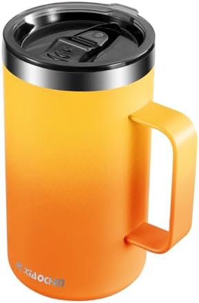 KXIAOCHEN 20 oz Insulated Coffee Mug, Coffee Cup with Lid and Wide Handle