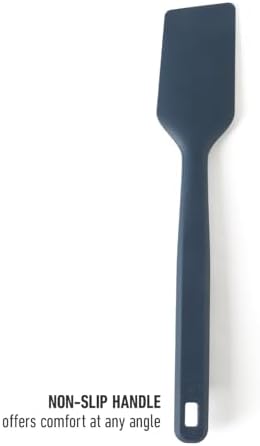Calphalon Prime Silicone Scraper, Flexible Kitchen Scraper Spatula for Baking, Mixing & Nonstick Cookware, Heat-Resistant Durable Scraping Tool with Ergonomic Handle, Navy