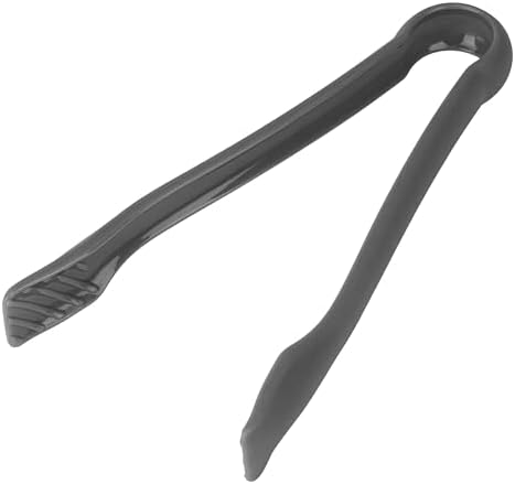 DecorRack 3 Piece Plastic Tong Set, 6-8-10 in Heavy Duty (White, Gray)