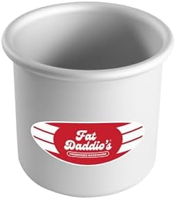 Fat Daddio's Round Cake Pan, 4 x 4 Inch, Silver