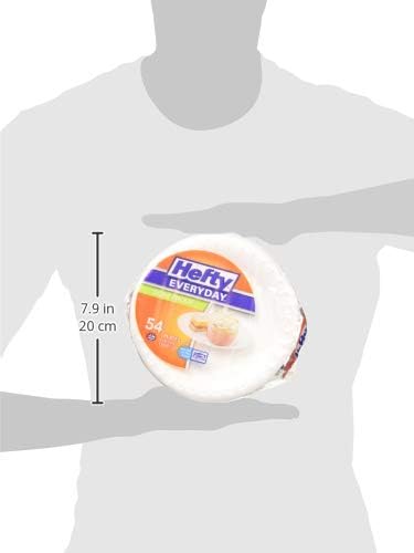 Hefty Everyday Soak-Proof Foam Plates, White, 7 Inch, 54 Count