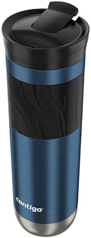 Contigo Byron 2.0 Stainless Steel Travel mug with Snapseal Lid and Grip, 24oz, Blueberry, BPA Free and Leak Proof