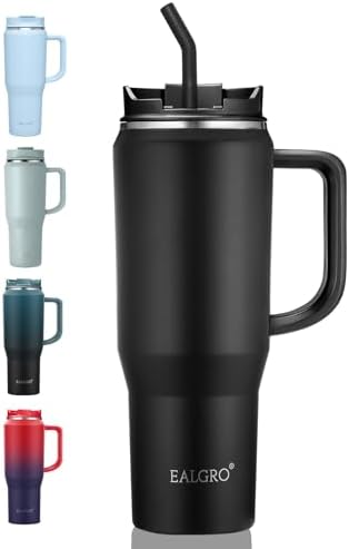 EALGRO 40 oz Tumbler with Handle, Insulated Tumblers with Lid and Straw
