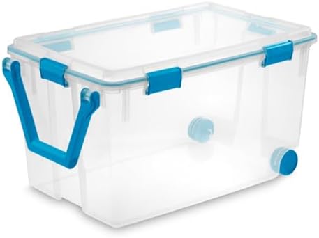 Sterilite Gasket Storage Box with Lids for Home & Office, 120 Quart, 9-Pack