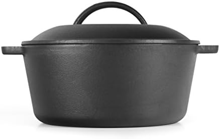 Commercial Chef 5-Qt. Dutch Oven with Lid, Pre-Seasoned Cast Iron, CHFL545
