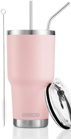 D·S 30oz Sakura Pink Tumbler Double Wall Vacuum Insulated Travel Coffee Mug