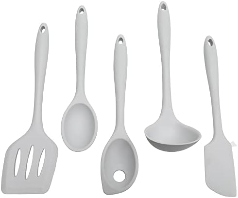 Chef Craft Premium Silicone Cooking Ladle, 11.25 inch, Gray