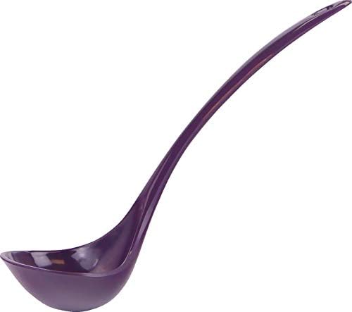 Reston Lloyd Melamine Soup Ladle Kitchen Utensil, Premium Quality Utensil with Heat Resistant Ergonomic Handle, Durable BPA-Free Plastic, 10.5 inch long, One Piece, Plum