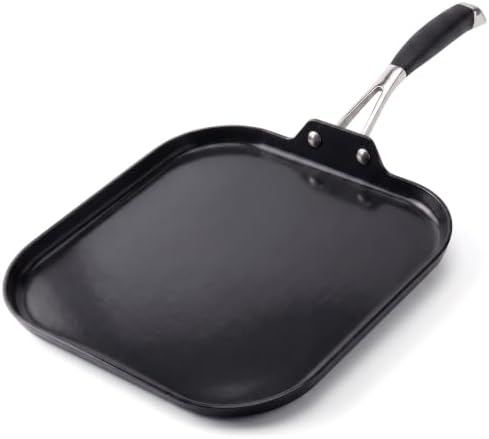 NutriChef 11-Inch Square Griddle Pan | Nonstick with Induction Base