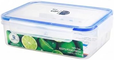 Tribello 50 oz Airtight Food Storage Containers with SnapTight Lids – Clear, Stackable, BPA-Free Meal Prep Containers for Kitchen, Freezer & Pantry Storage – 6-Pack