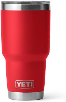 YETI Rambler 30 oz Tumbler, Stainless Steel, Vacuum Insulated with MagSlider Lid, Rescue Red
