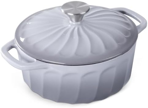 Enameled Cast Iron Dutch Oven Pot with Lid, 6 QT Large Dutch Oven
