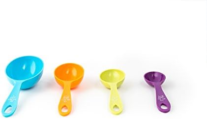 Fox Run Measuring Cup Set, 1/8 cup to 1 Cup, Multicolored Measuring Set