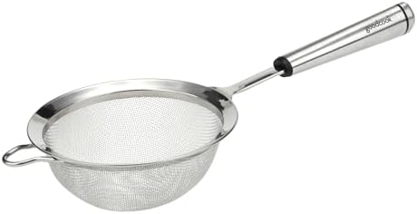 GoodCook Gourmet 6-inch Hand Strainer, Stainless Steel Diamond Shaped Ergonomic Handle with Hang Loop