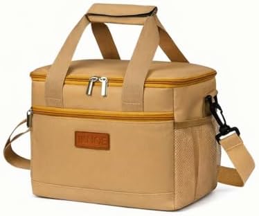 iknoe Insulated Lunch Bag, Foldable 8.5L Cooler Bag for Men & Women, Lunch Box