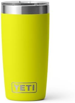YETI Rambler 10 oz Tumbler, Stainless Steel, Vacuum Insulated with MagSlider Lid, Firefly Yellow