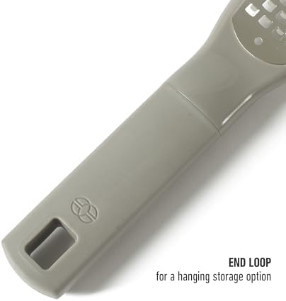Calphalon Prime Stainless Steel Handheld Grater Lemon Zester W/Cover & Rubber Handle - Taupe
