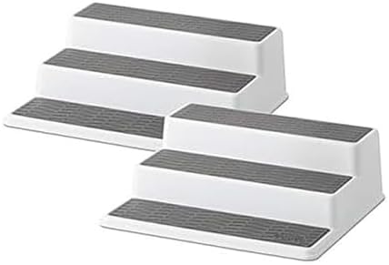 Copco Grey 2 Non-Skid 3-Tier Spice Rack Organizer for Pantry, 2-Pack, 10-Inch