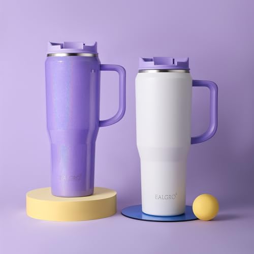 EALGRO 50 oz Tumbler with Handle, Insulated Tumblers with Lid and Straw