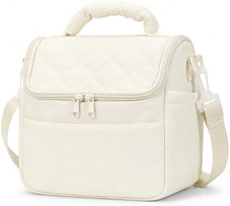 Lunch Bag for Women Small Insulated Lunch Box Quilted Puffer Lunch Tote