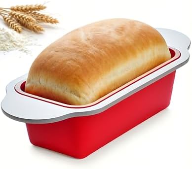 Boxiki Kitchen Premium Non-Stick Silicone Bread Loaf Pan, 9x5 Inches – Heavy-Duty Steel Frame, Non-Toxic, BPA & PFOA Free – Perfect for Pound Cakes, Breads, & More.