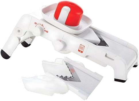 TUPPERWARE Chef Mando-Chef D202 Multi-Slicer Grater Mandolino Küchenenstar White/Red