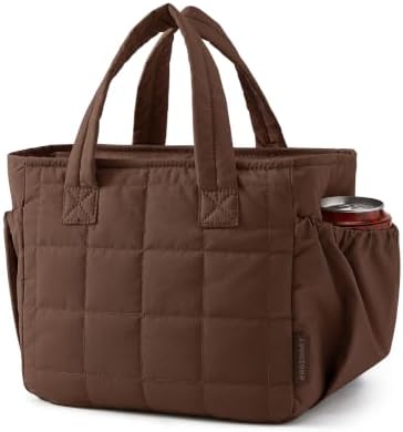 BAGSMART Lunch Bag Men's Small Cool Quilted Insulated Leakproof Lightweight