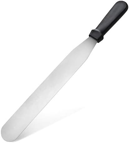 New Star Foodservice Straight Icing Spatula, 12 Inch Blade, 17 Inch Overall, Bakery-Grade Stainless Steel Cake Frosting Spatula