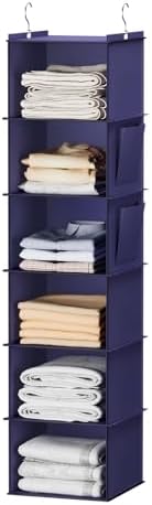 YOUDENOVA Hanging Closet Organizer and Storage, 6-Shelf, Purple