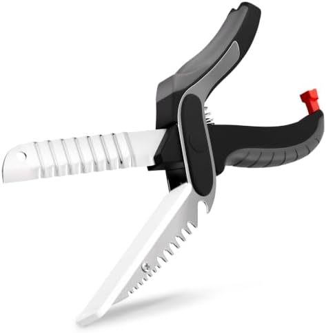 7-in-1 Cutting Board Scissors for Food with Ribbed Blades & Chopping Board