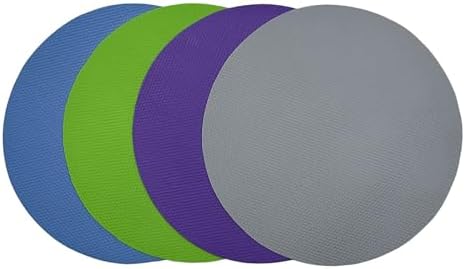 4 Pack Rubber Jar Opener Grippers, 4.9 Inch Round Bottle Opener, Jar Opener for Seniors with Arthritis (Blue,Grey,Green,Purple)