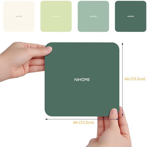 NiHome Silicone Jar Opener Gripper Pads,6 in for Seniors,Green Gradient,4PC