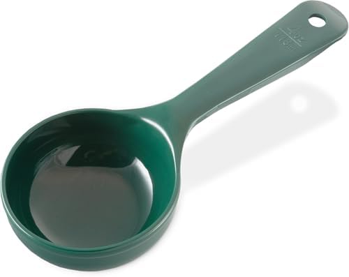 Carlisle FoodService Products 492808 Measure Miser Solid Measuring Spoon with Short Handle, 4 Ounces, Green