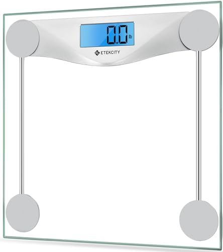 Etekcity Digital Body Weight Bathroom Scale, 6mm Tempered Glass, 400 lbs