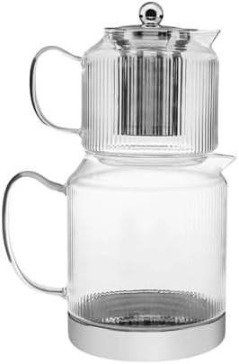 Karaca Kelly Midi Glass Teapot - 0.6 Lt, Lid Drinker: 1.5 Lt, Induction Base
