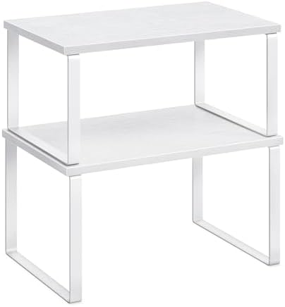 SONGMICS Cabinet Organizer Shelf, Set of 2 Spice Rack, Kitchen Storage