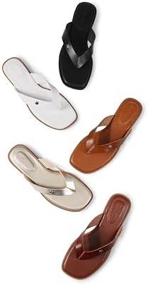 TEMOFON Flip Flops for Women Dressy: Comfortable Flat Tong Sandals 2026 Slip on Summer Casual Beach Walking Shoes