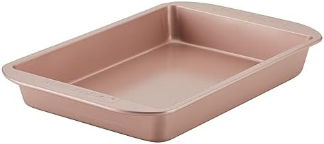 Farberware Baking Nonstick Cake Pan, Rectangle, 9 Inch x 13 Inch, Red Rose Gold