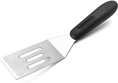 Small Metal Spatula,Mini Spatula for Flipping, Cooking and Baking,Stainless Steel Brownie Spatulas with Non-Slip Handle for kitchen Use