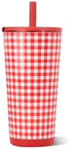 HydroJug Everyday Tumbler 20 oz, Ceramic-Lined Straw Cup, Summer Picnic