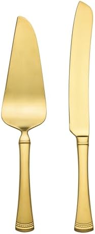 Lenox Portola Satin Gold Silverware Cake Dessert Set, 2-Piece, Flatware