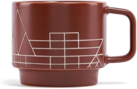 Tea Forte Café Cup with Lid, Terra Frank Lloyd Wright, 8 oz