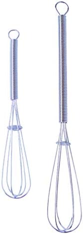 Mini Whisks Set of 2, Tiny Whisk for Whisking, Beating, Mixing Sauces