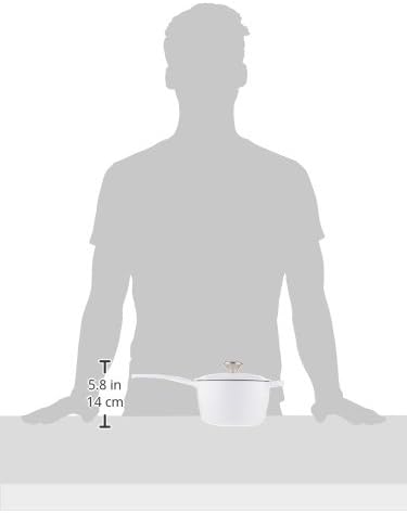 Le Creuset Enameled Cast Iron Signature Saucepan, 1.75 qt., White