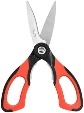 LIVINGO 8.5 Inch Kitchen Shears Serrated Blade Food Scissors