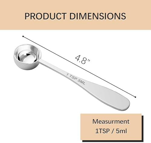 1PCS 1TSP(5ML) Measuring Spoon, 18/8(304) Stainless Steel Tablespoon