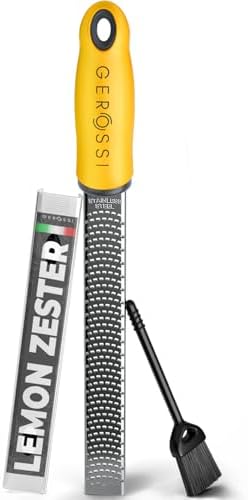 Lemon Zester Tool with Handle, Zester Grater for Cheese, Citrus and Garlic